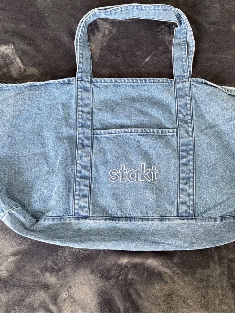 STAKT The Tote Bag Large Capacity Denim NWOT